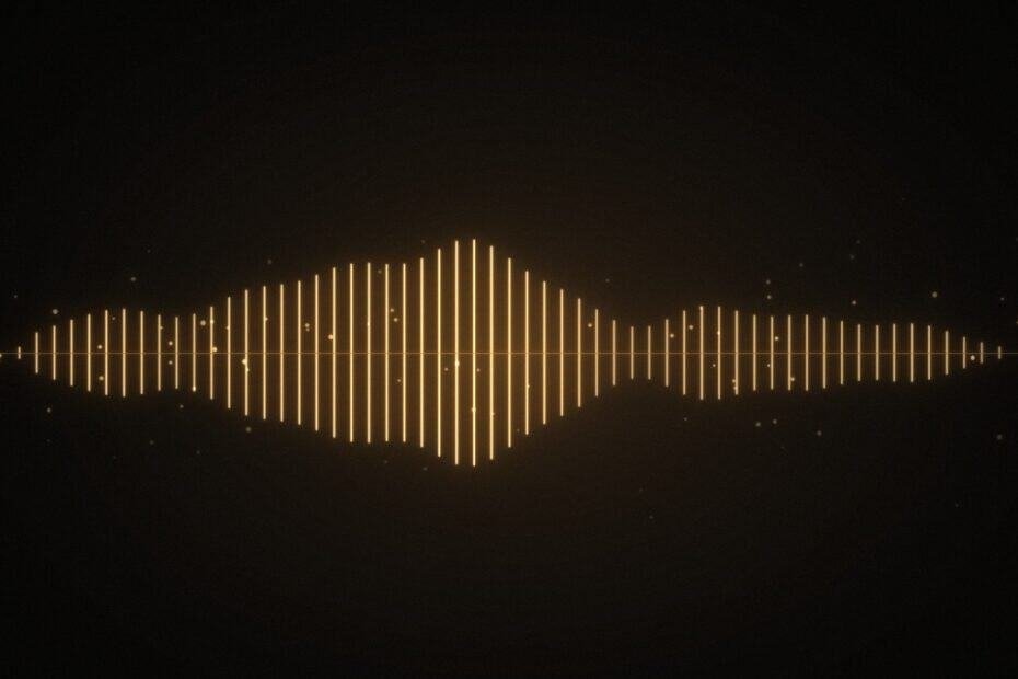 Sonic branding glossary, minimal golden sound spectrum illustration by Synchromusic